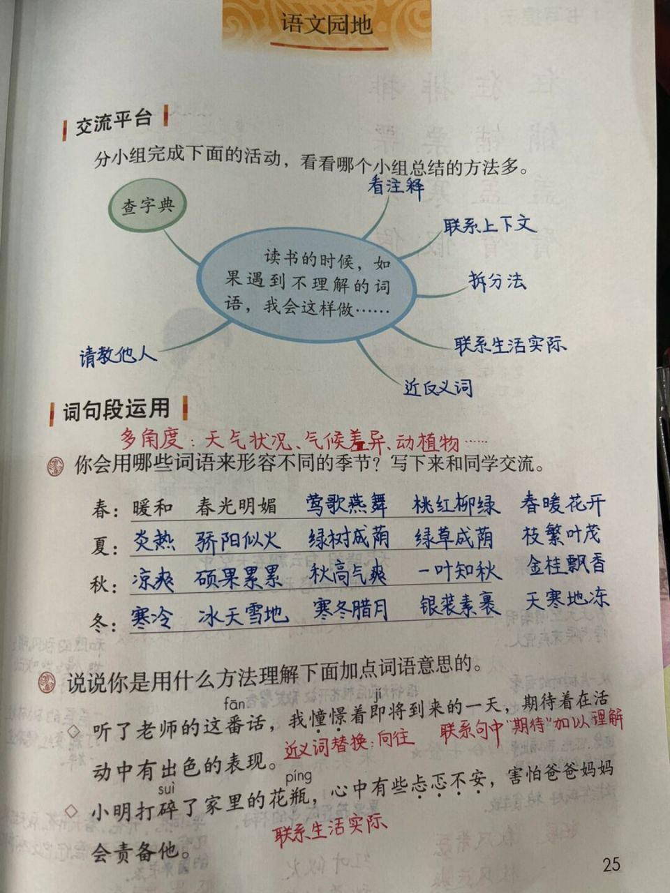 《语文园地二》备课笔记94 #语文笔记# #三年级语文# #三年级上册