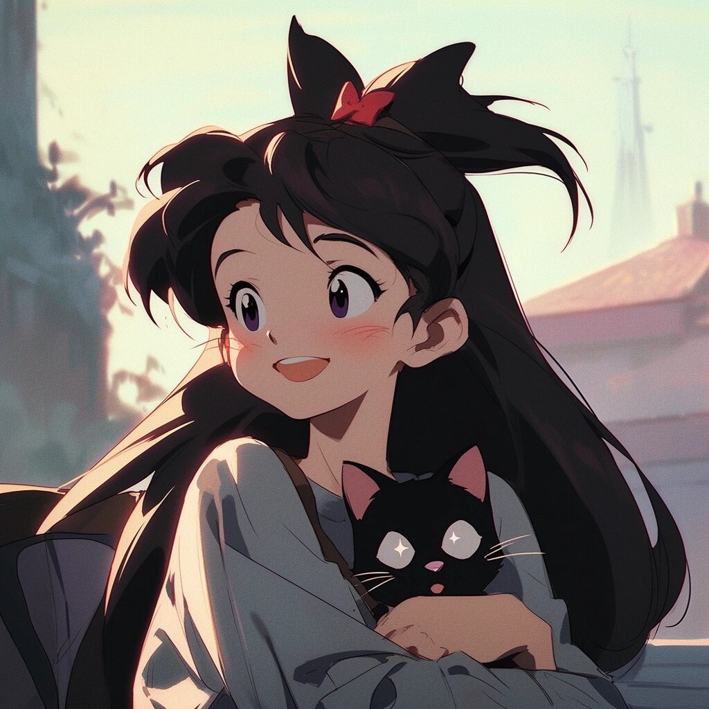 旧漫女头 midjourney 爱笑的女孩运气不好太差