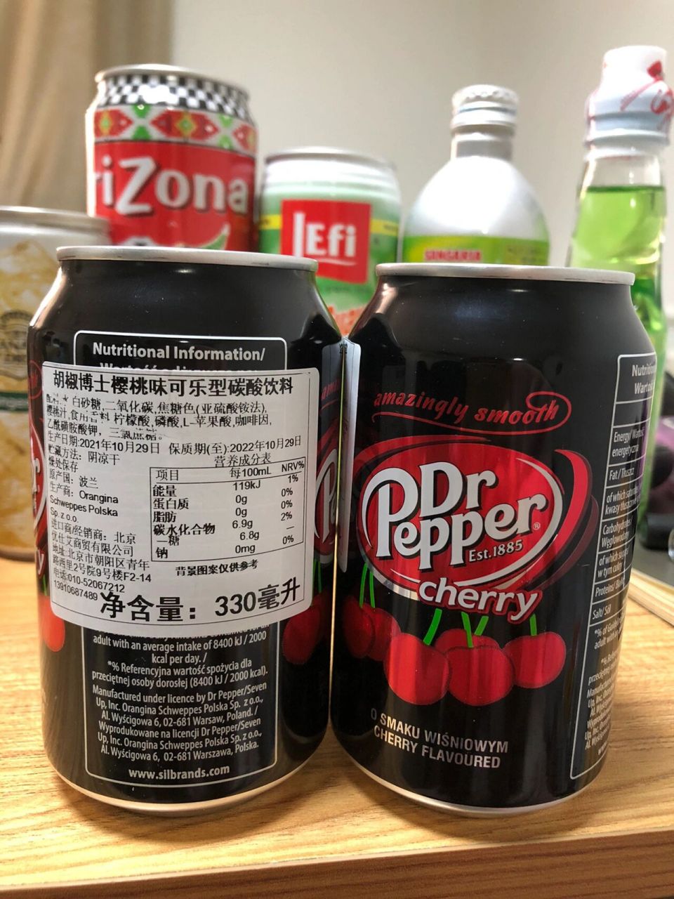 胡椒博士櫻桃味兒可樂dr pepper 2022-4-22鋰泰說是帶氣的露露味兒