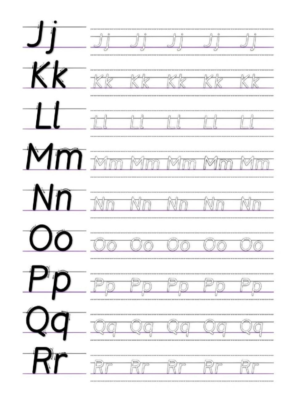 衡水体26个英文字母(可直接打印)