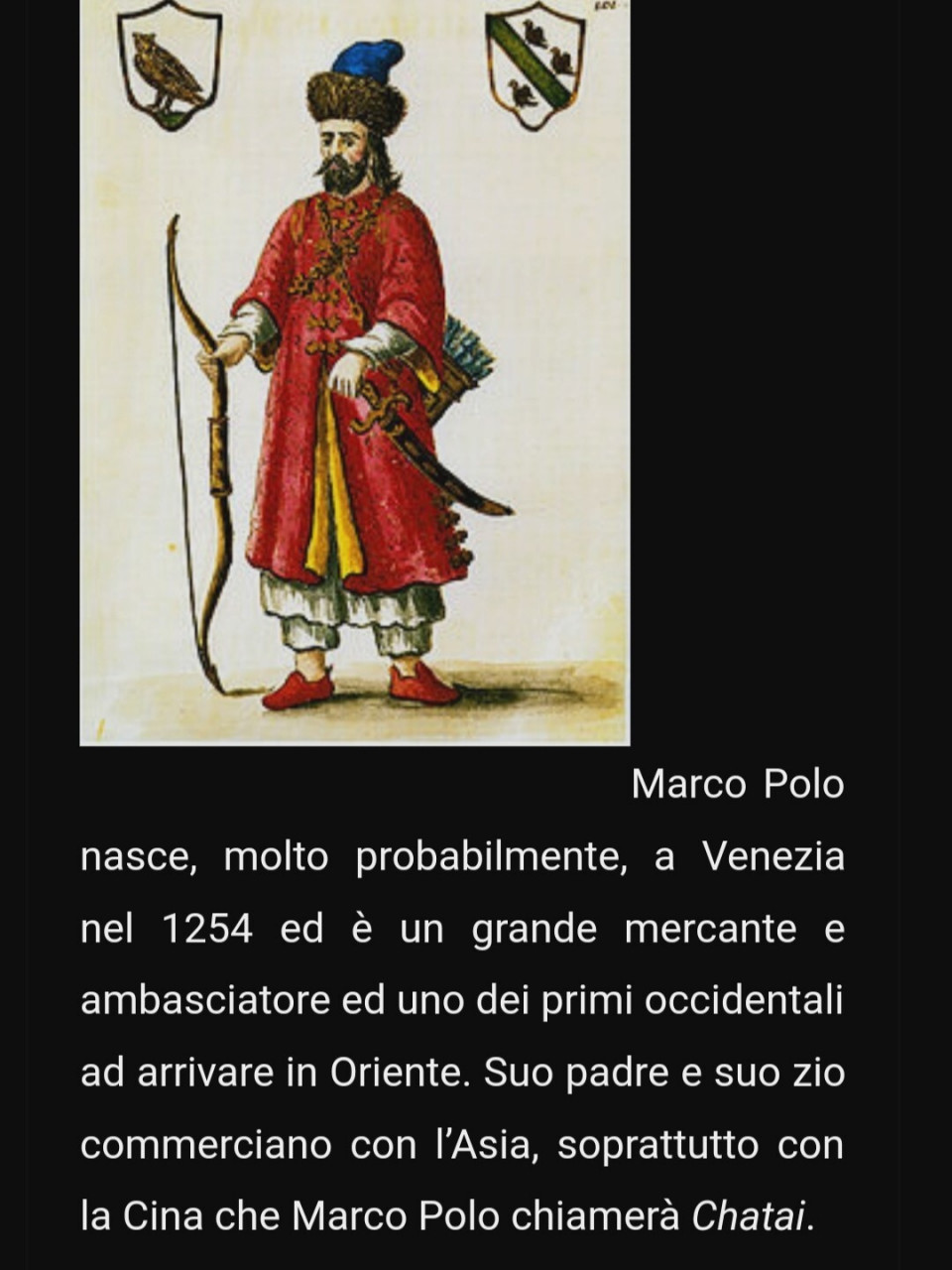 今日阅读marco polo‖意大利语 livello a2 (马可波罗)   词汇74