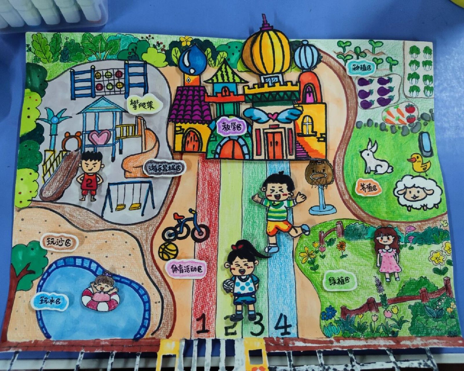 幼儿园室外设计手绘图图片