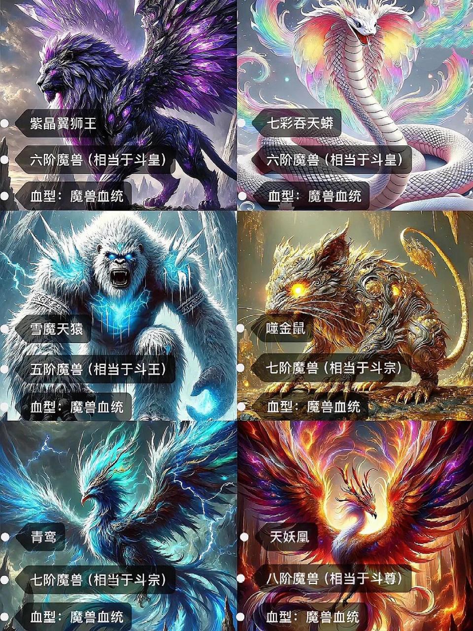 11566～紫晶翼狮王 六阶魔兽(相当于斗皇) 血型:魔兽血统 215