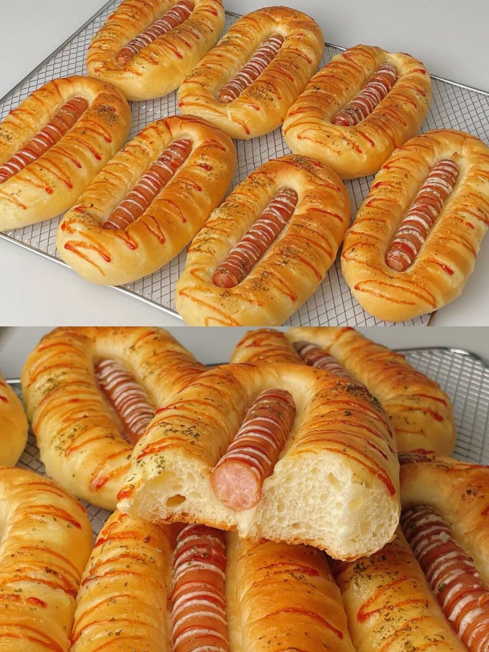 私房爆款肠仔包|快手小餐包 99此配方可以做6-8个肠仔包～我做了6个