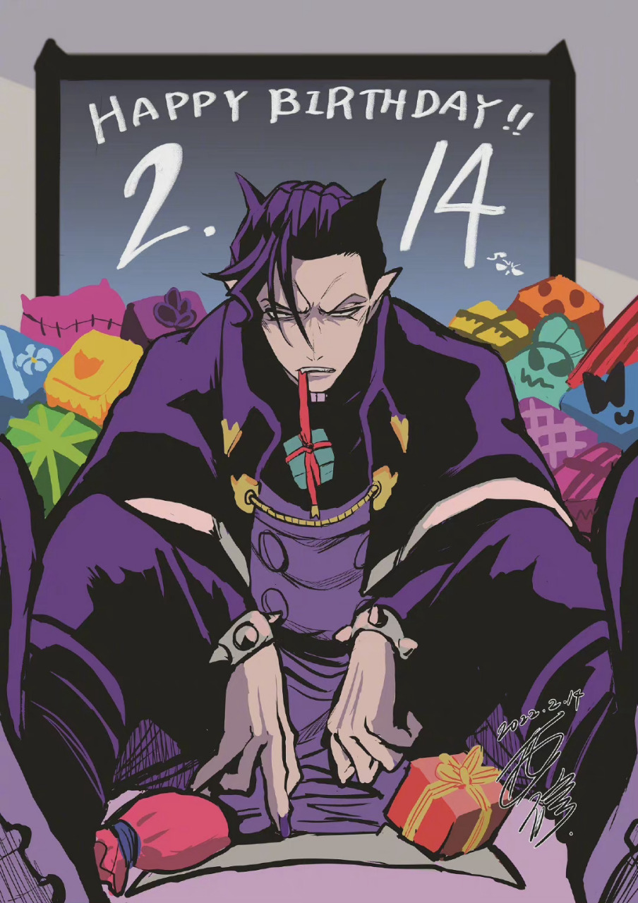 「入间同学入魔了」作者·西修 最新绘制的纳贝流士·卡鲁耶格生日贺