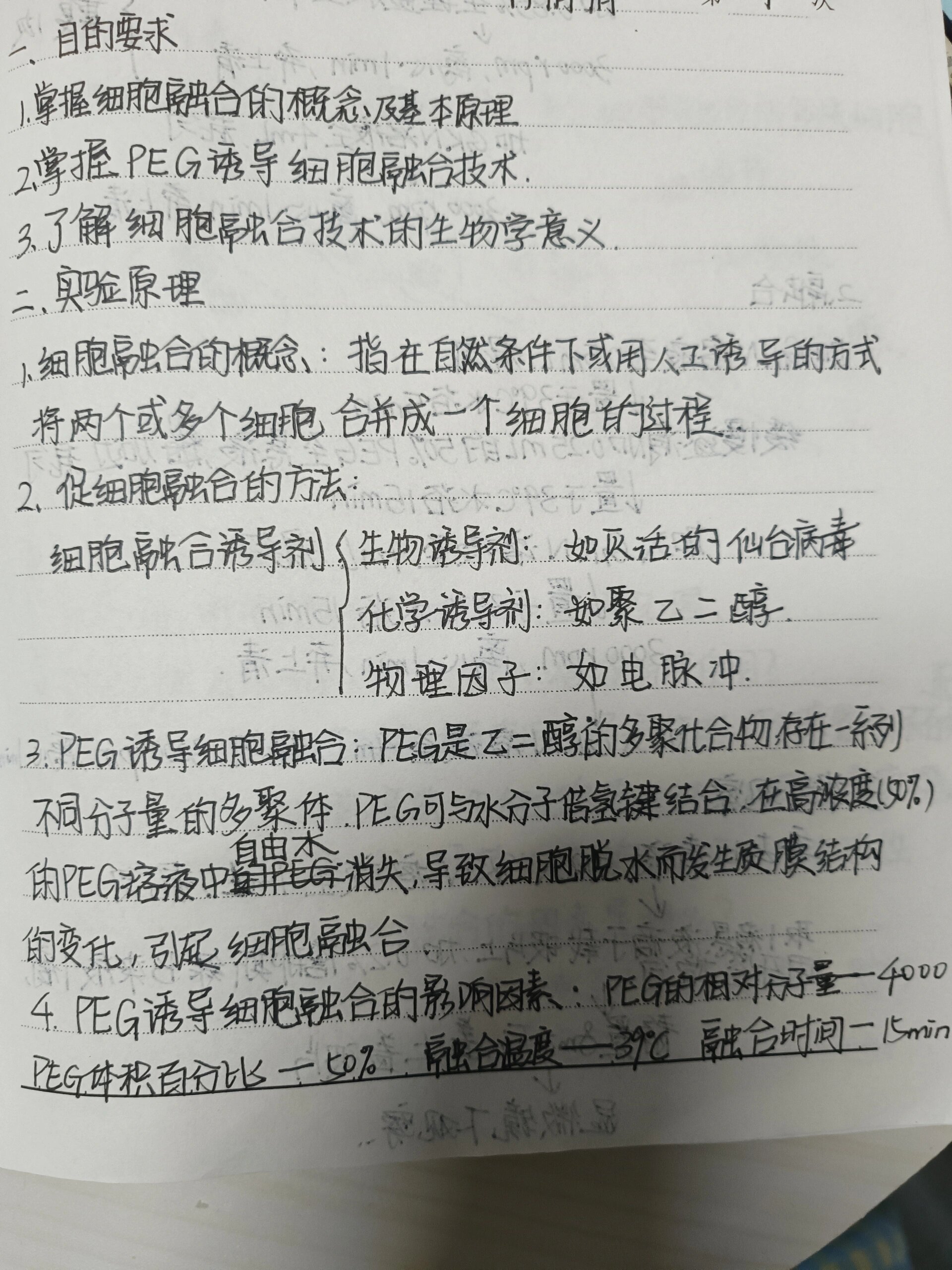 细胞融合 实验报告,融合图在最后呦