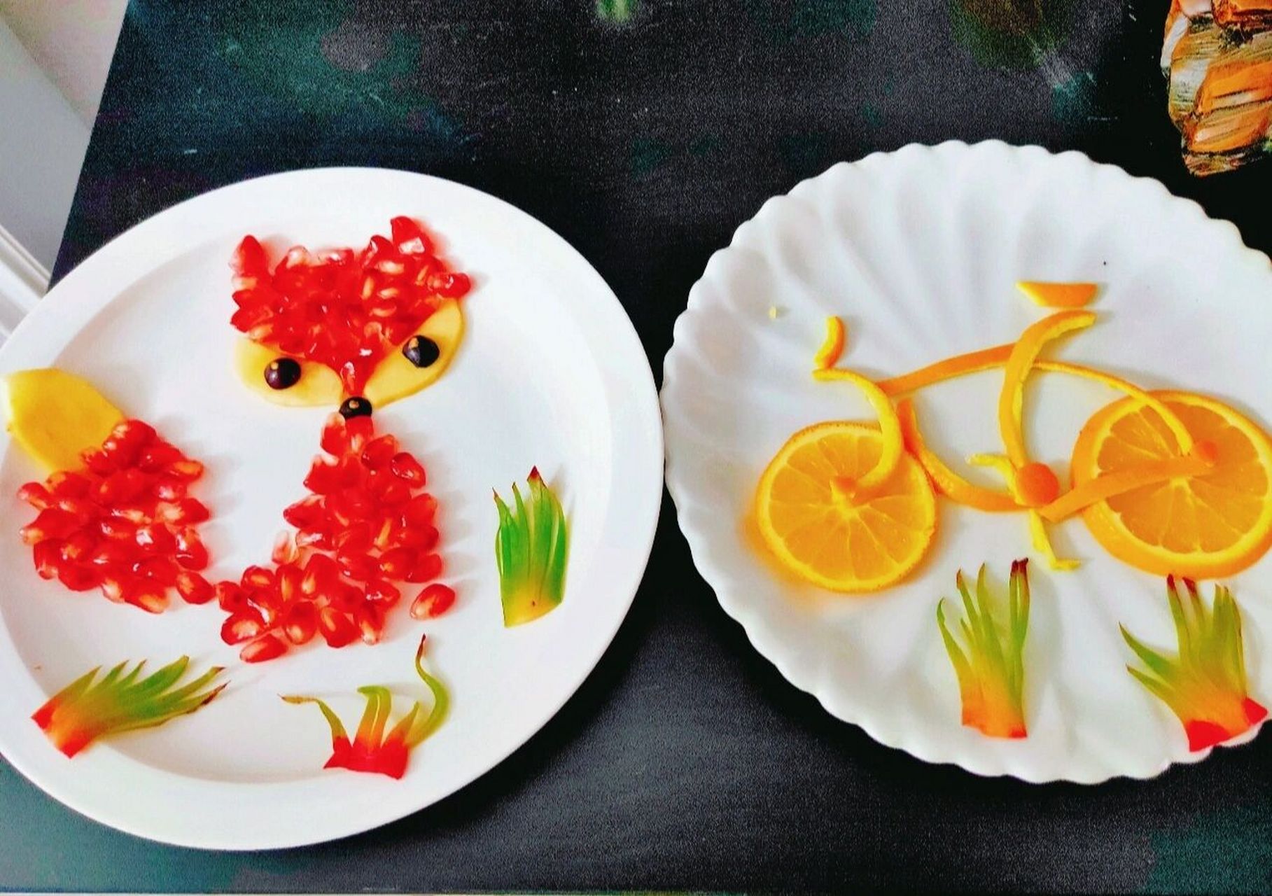 二年级小朋友做的水果拼盘(二) 孩子们的想象力和创造力就是让人惊叹!