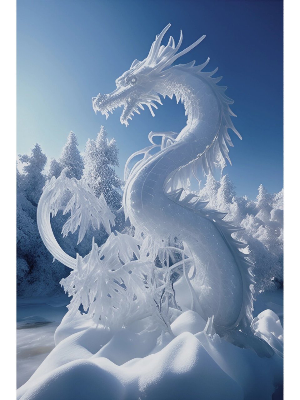 最美中国龙冰雕
