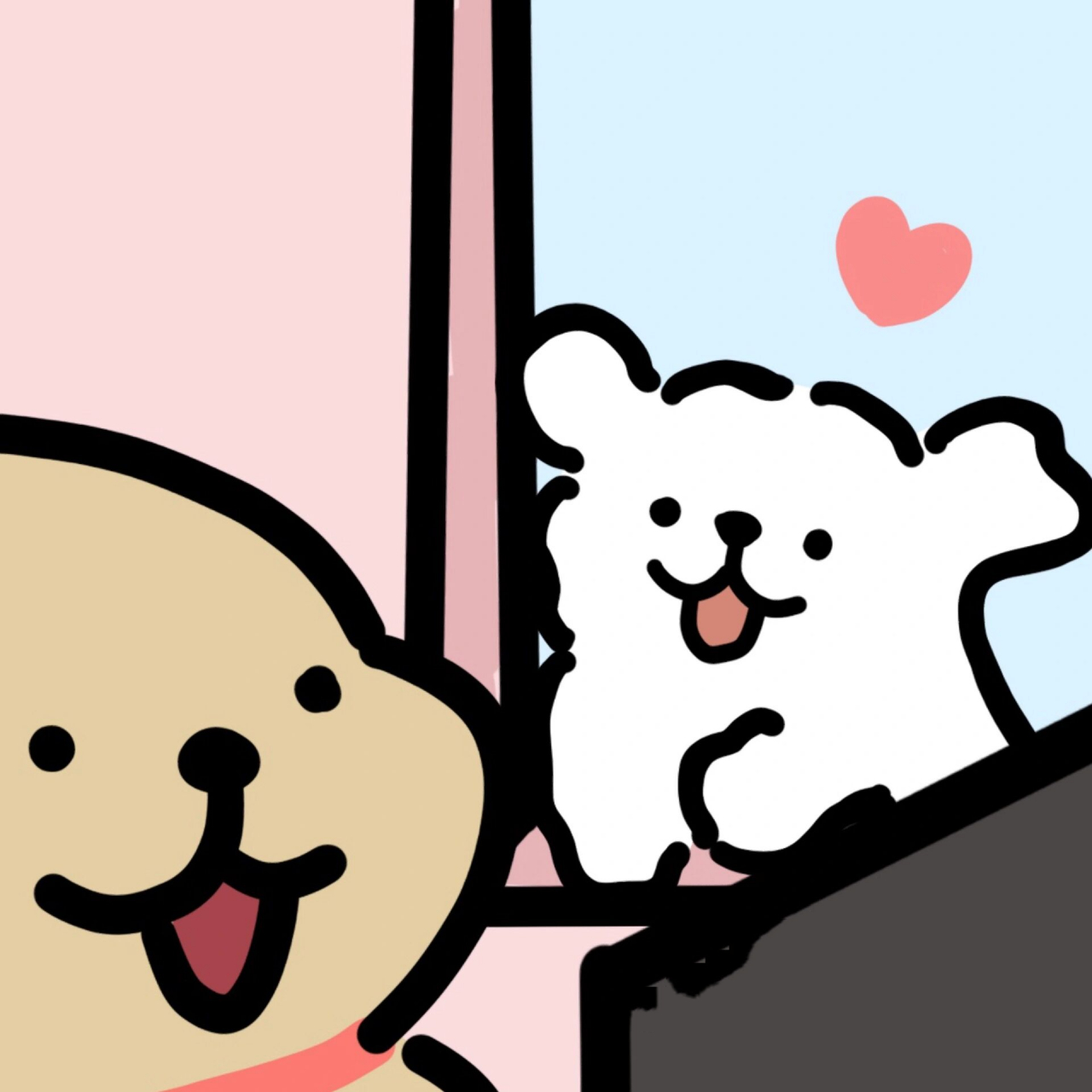 头像|线条小狗情头 今天的修狗也要乖乖写爱情日记噢