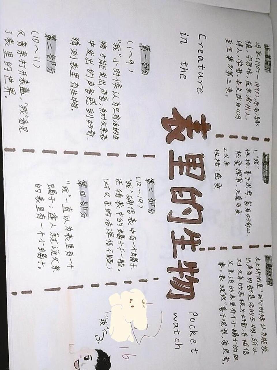 表里的生物板书设计图图片