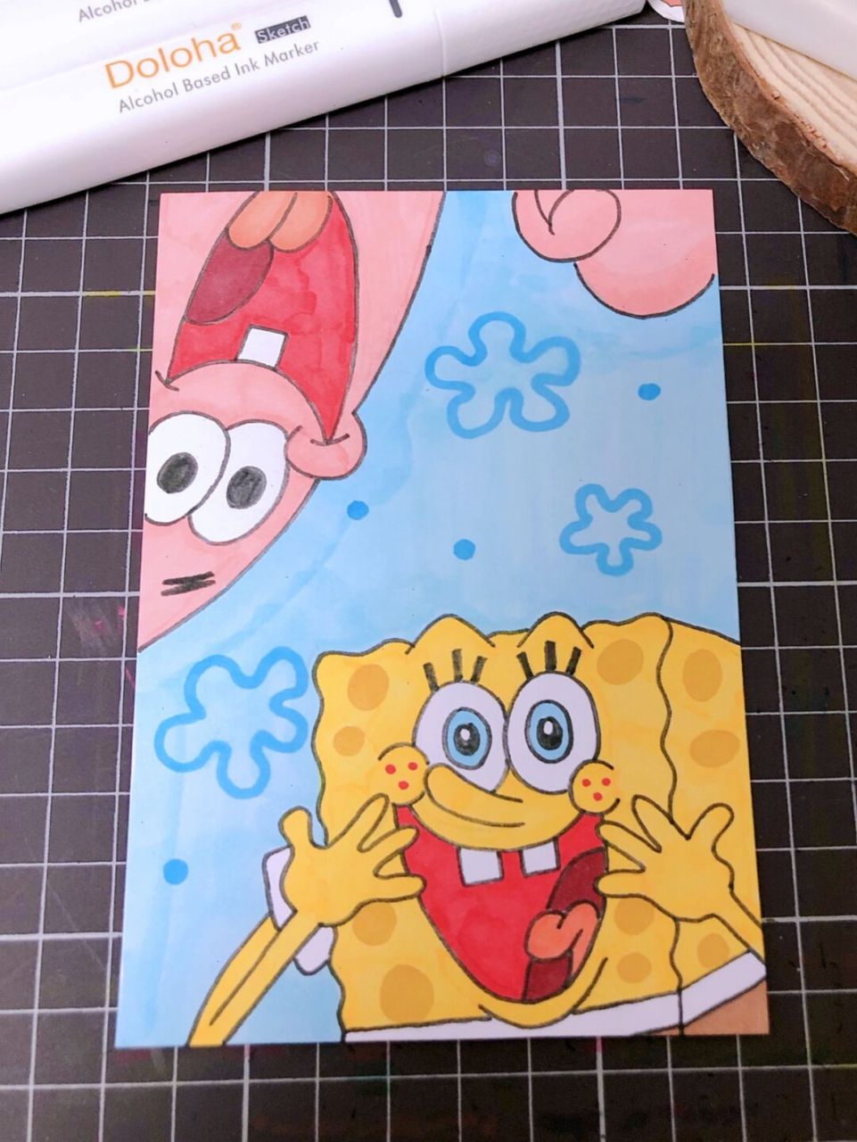 第137幅|海绵宝宝,派大星简笔画.