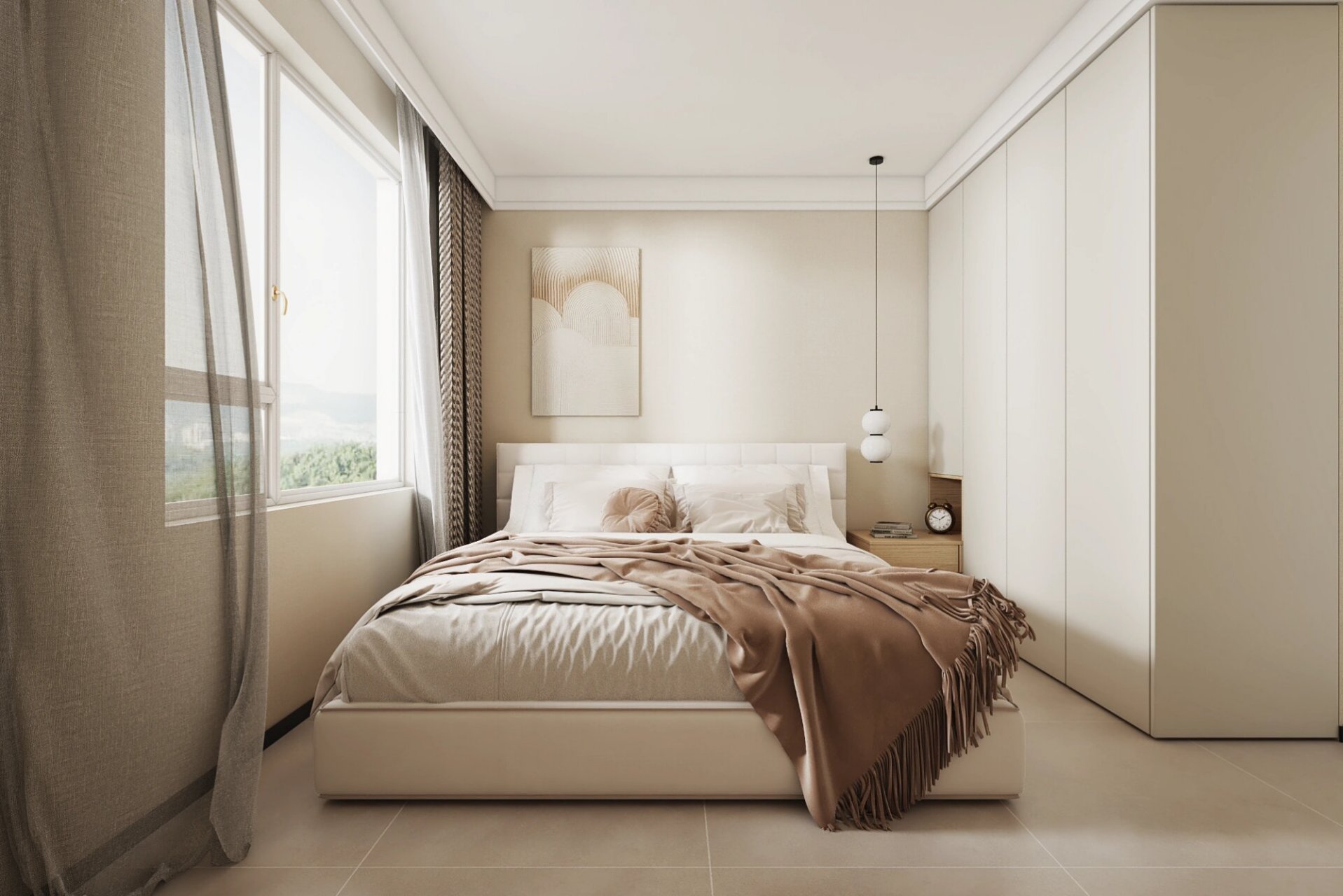 卧室装修 | 3dmax效果图 奶油风,快来抄作业