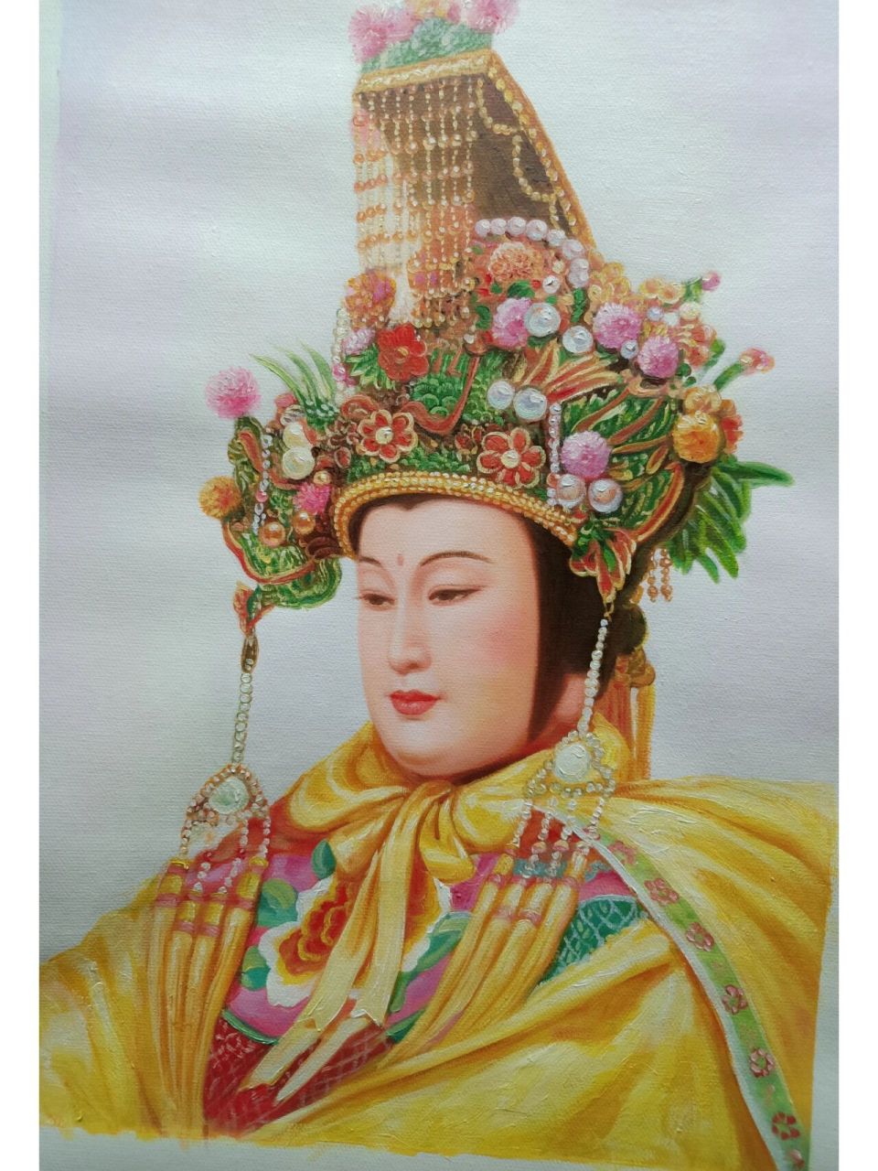 手绘油画|妈祖神像 92