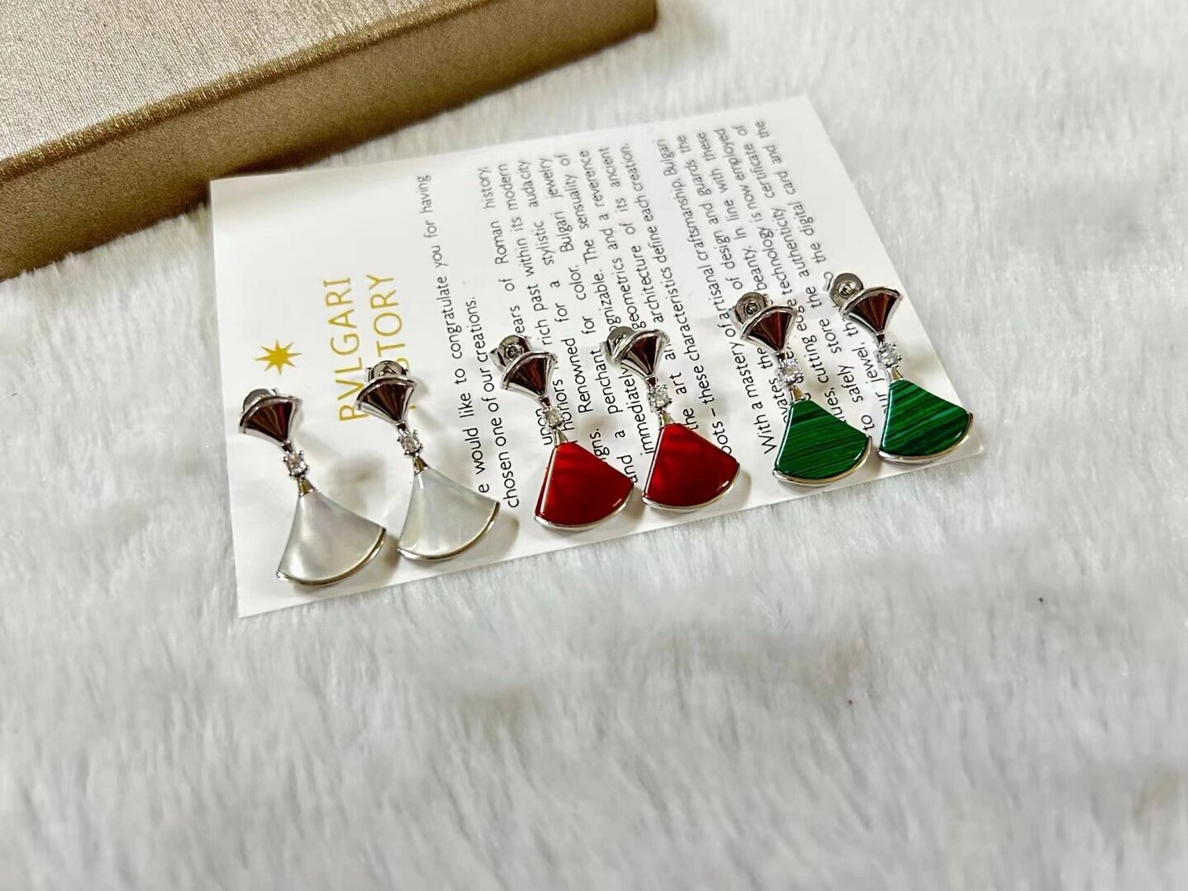 宝格丽bvlgari耳钉 宝格丽bvlgari双层裙子耳钉