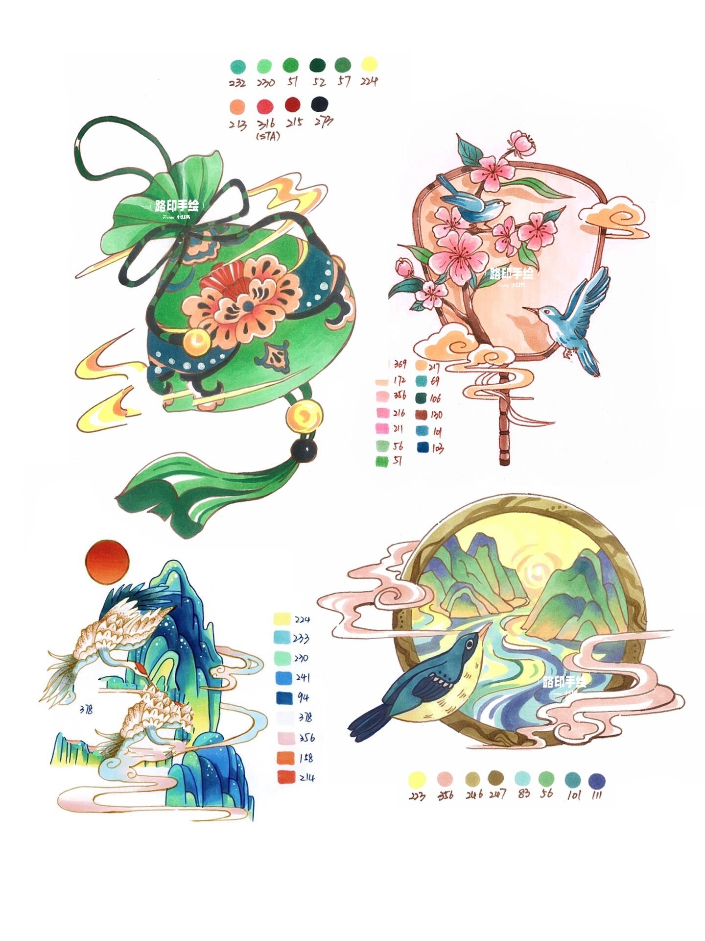 传统文化素材 非遗国风手绘