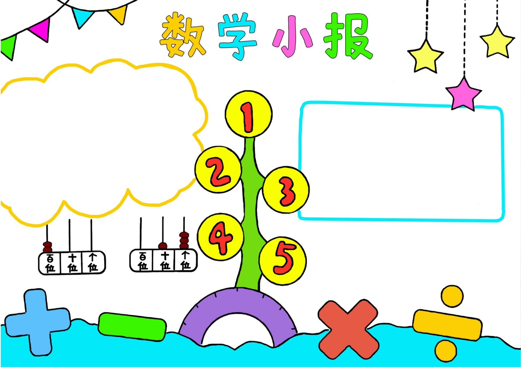 四年级数学手抄报边框图片