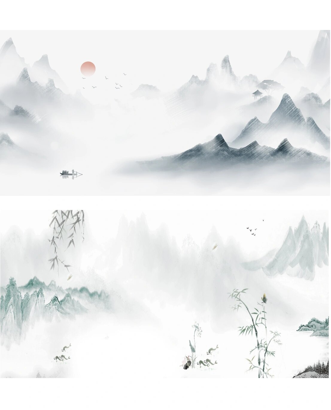 7815古风意境横版背景|免抠素材