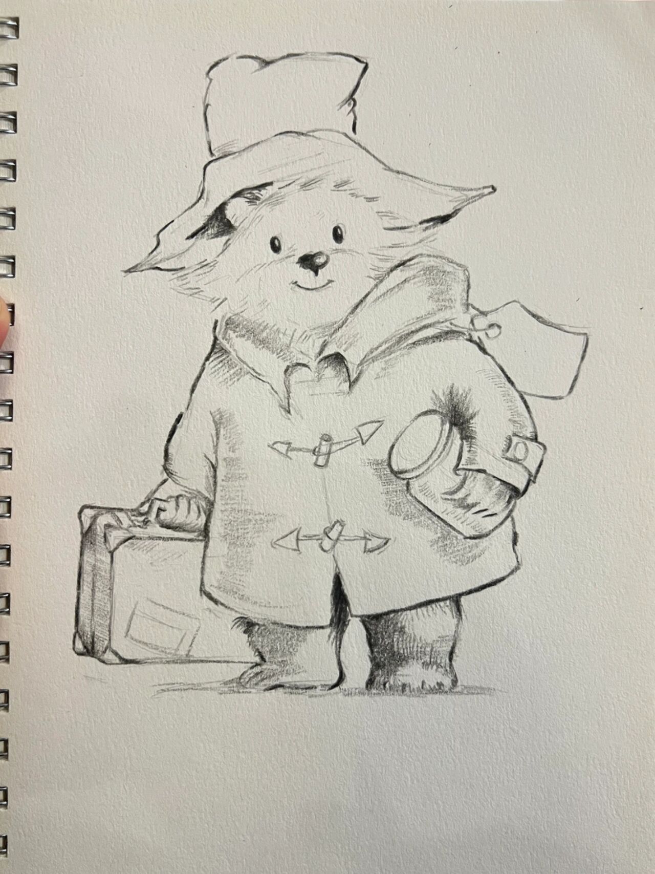 手绘帕丁顿熊 最近喜欢上帕丁顿小熊