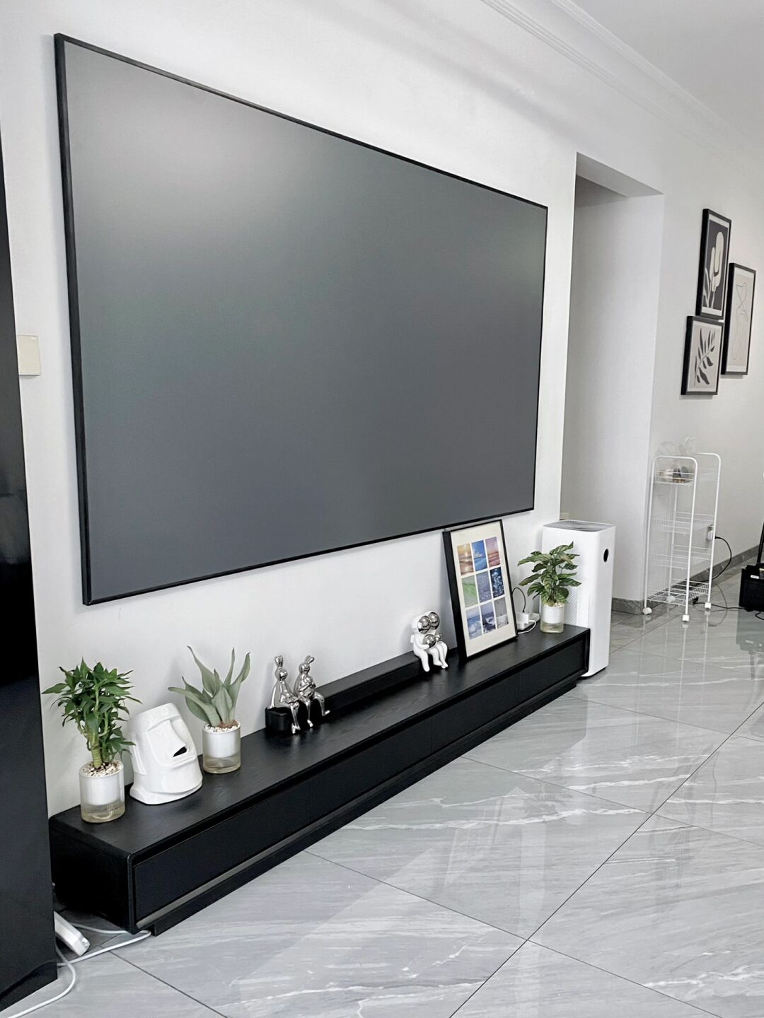 2m 小户型100寸幕布真的刚刚好!