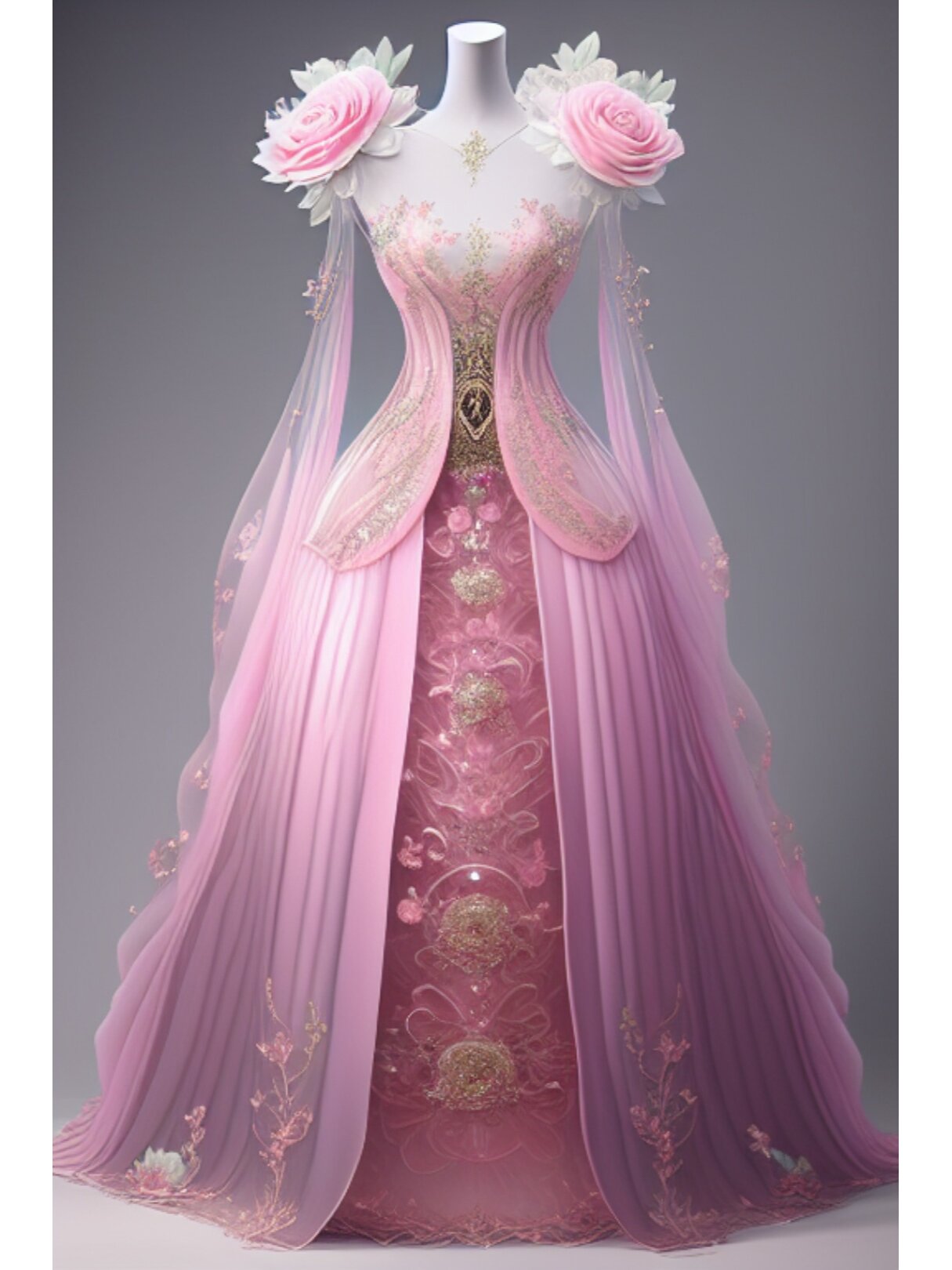 玫瑰丝绸系列,粉色半透明婚纱礼服太美了!