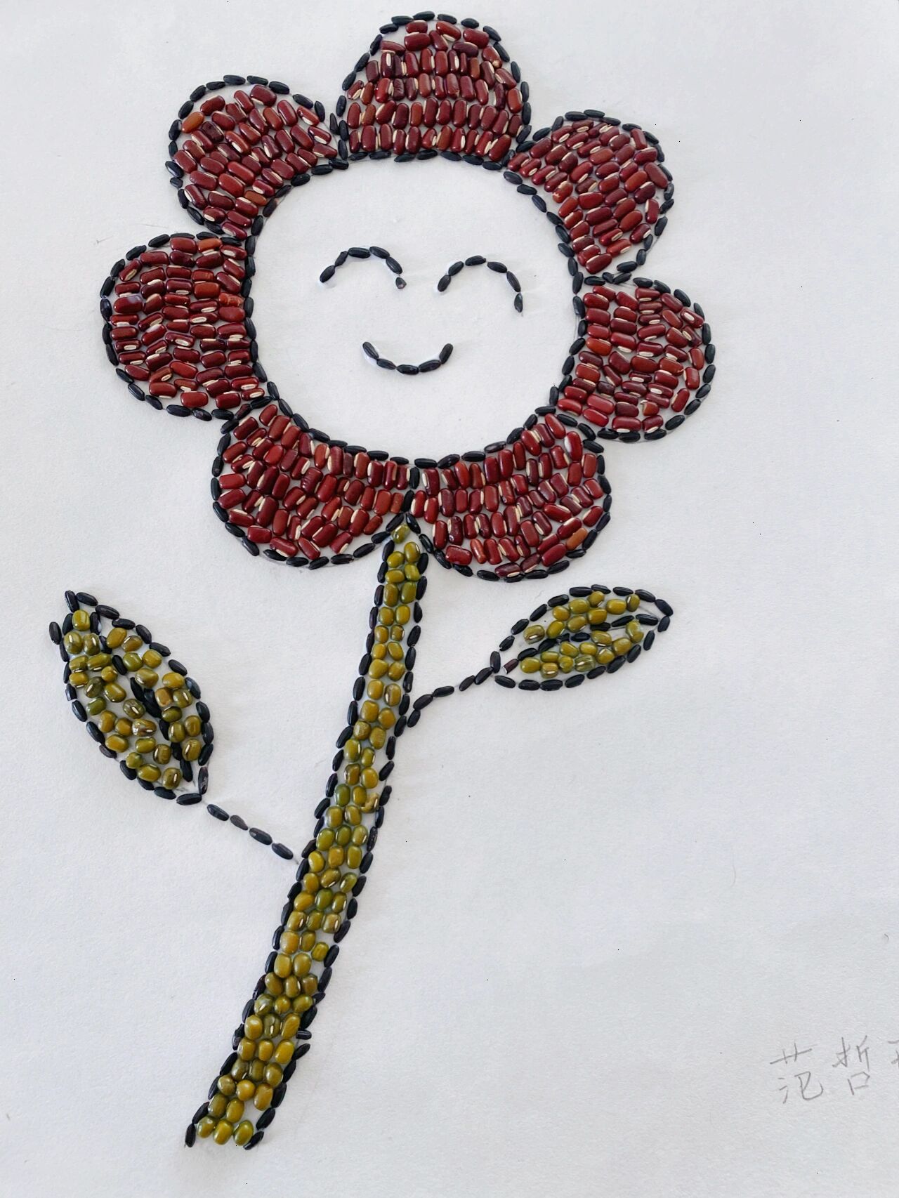 豆子粘贴画
