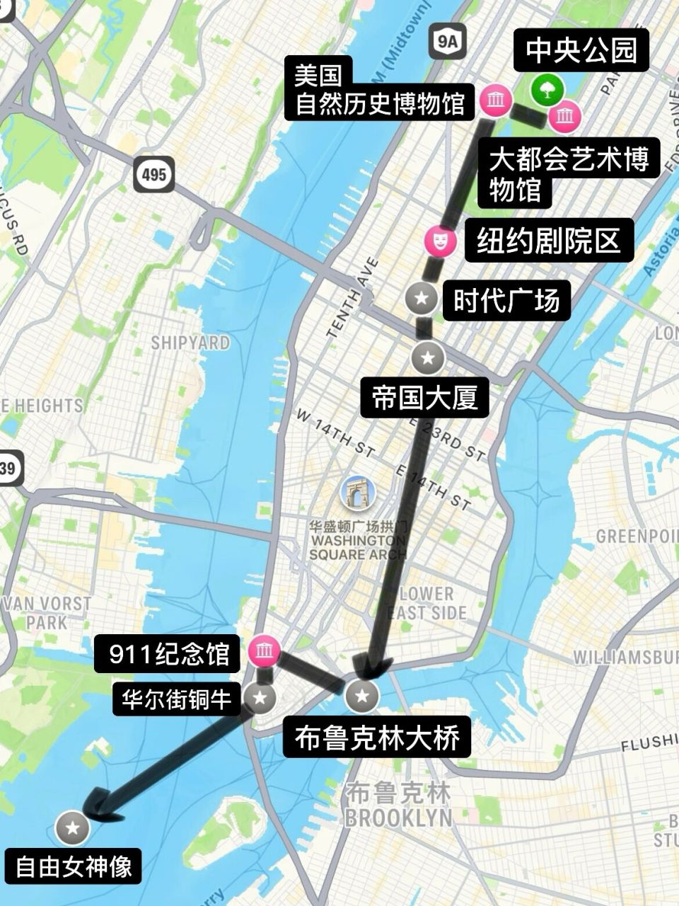 9694旅行地图|纽约93必打卡的91个地方 7415中央公园纽约