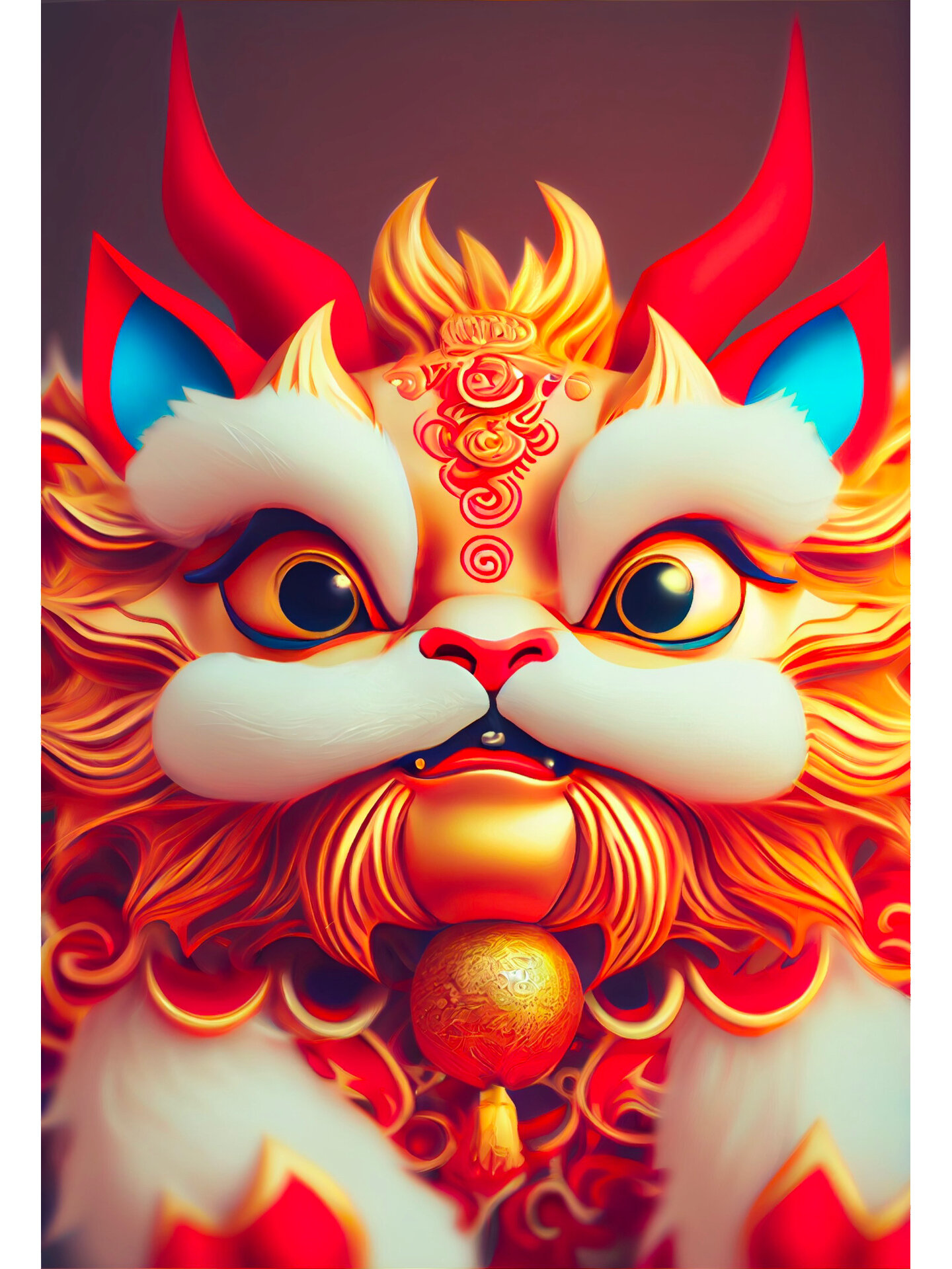 动画风!喜气洋洋,红红红火火 麒麟上新了 新年节日风!