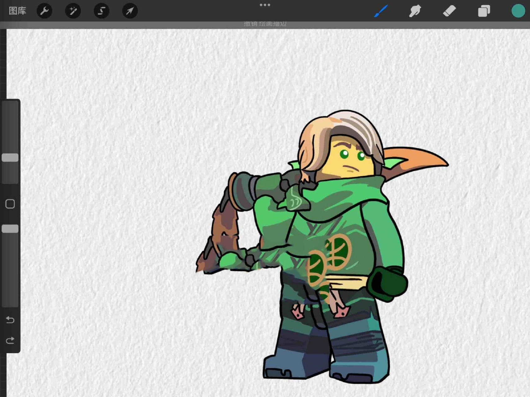 乐高幻影忍者绘画-劳埃德 帅帅的劳埃德谁不喜欢呀