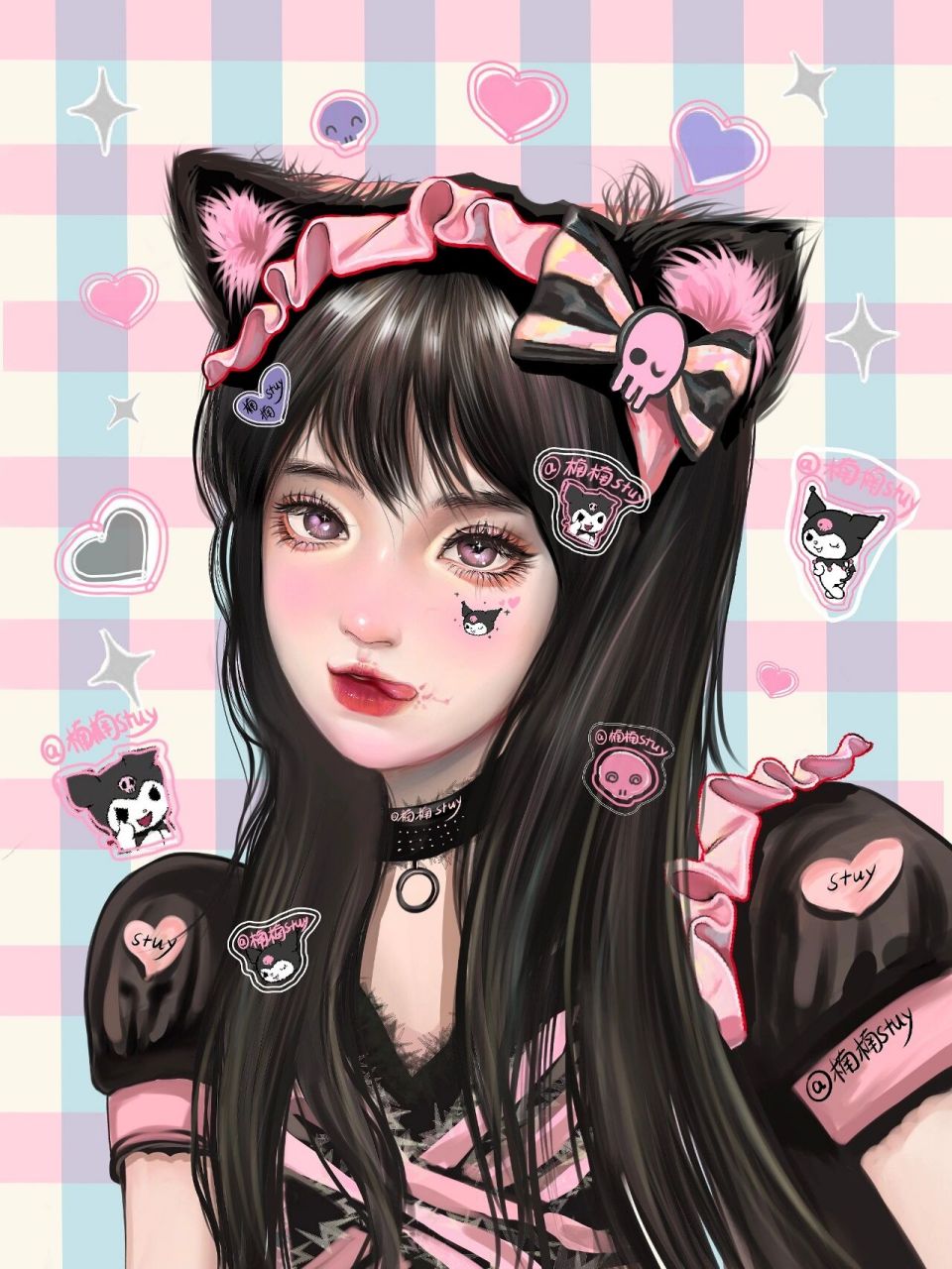 三丽鸥拟人之——库洛米 库洛米太可爱啦,所以就画啦 禁止盗图商用,二