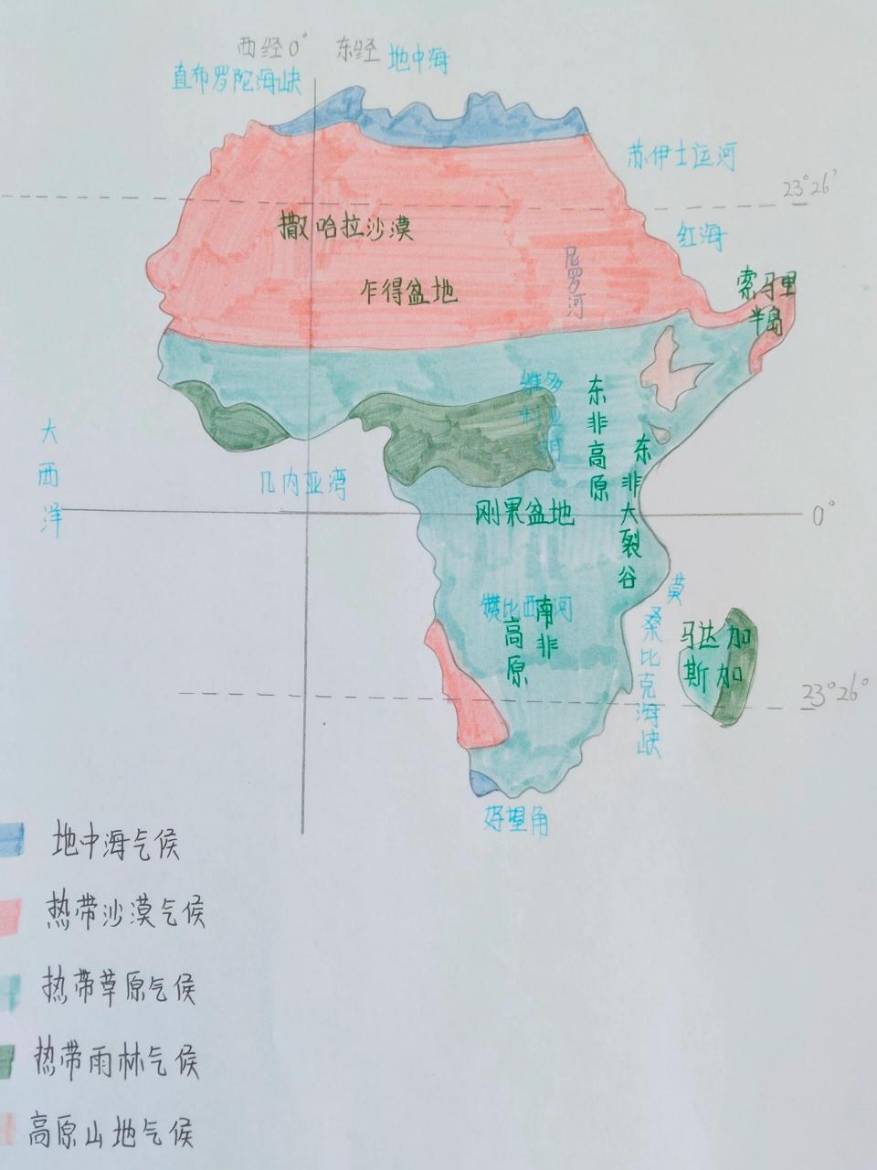 非洲的地形图简图图片