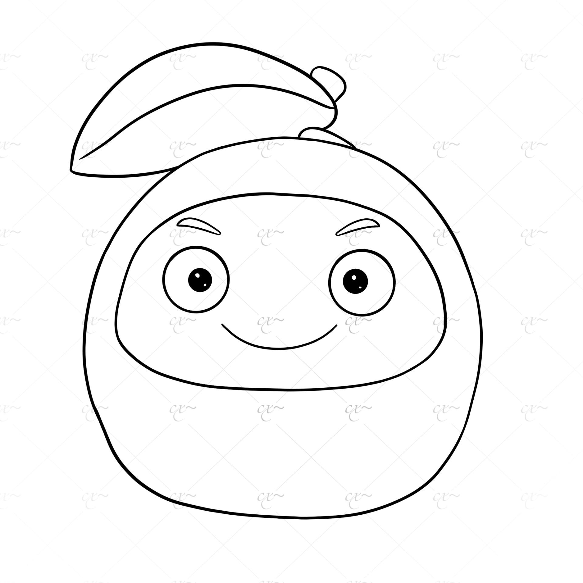 蛋仔派对联名果宝特攻:橙留香(简笔画)