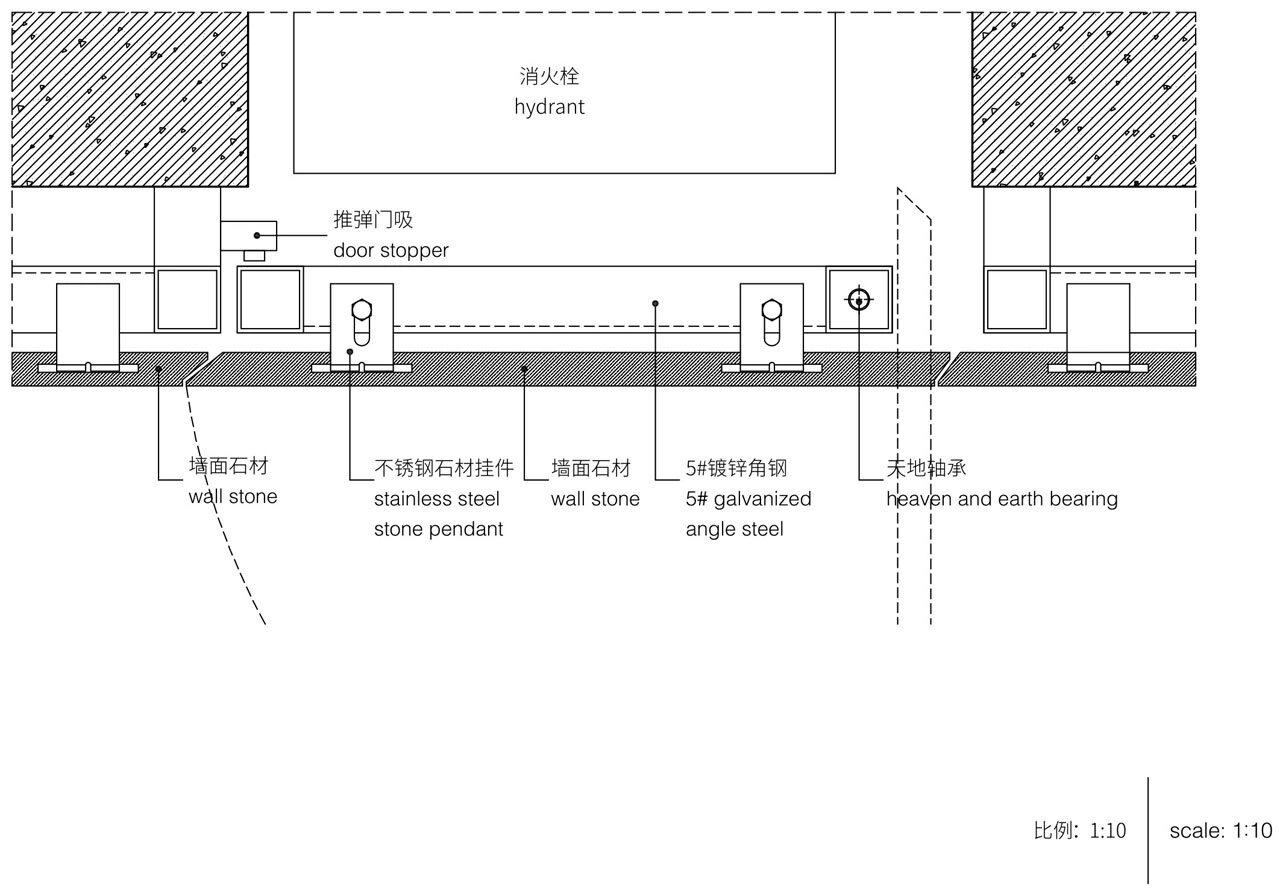 消防栓暗门做法节点详图