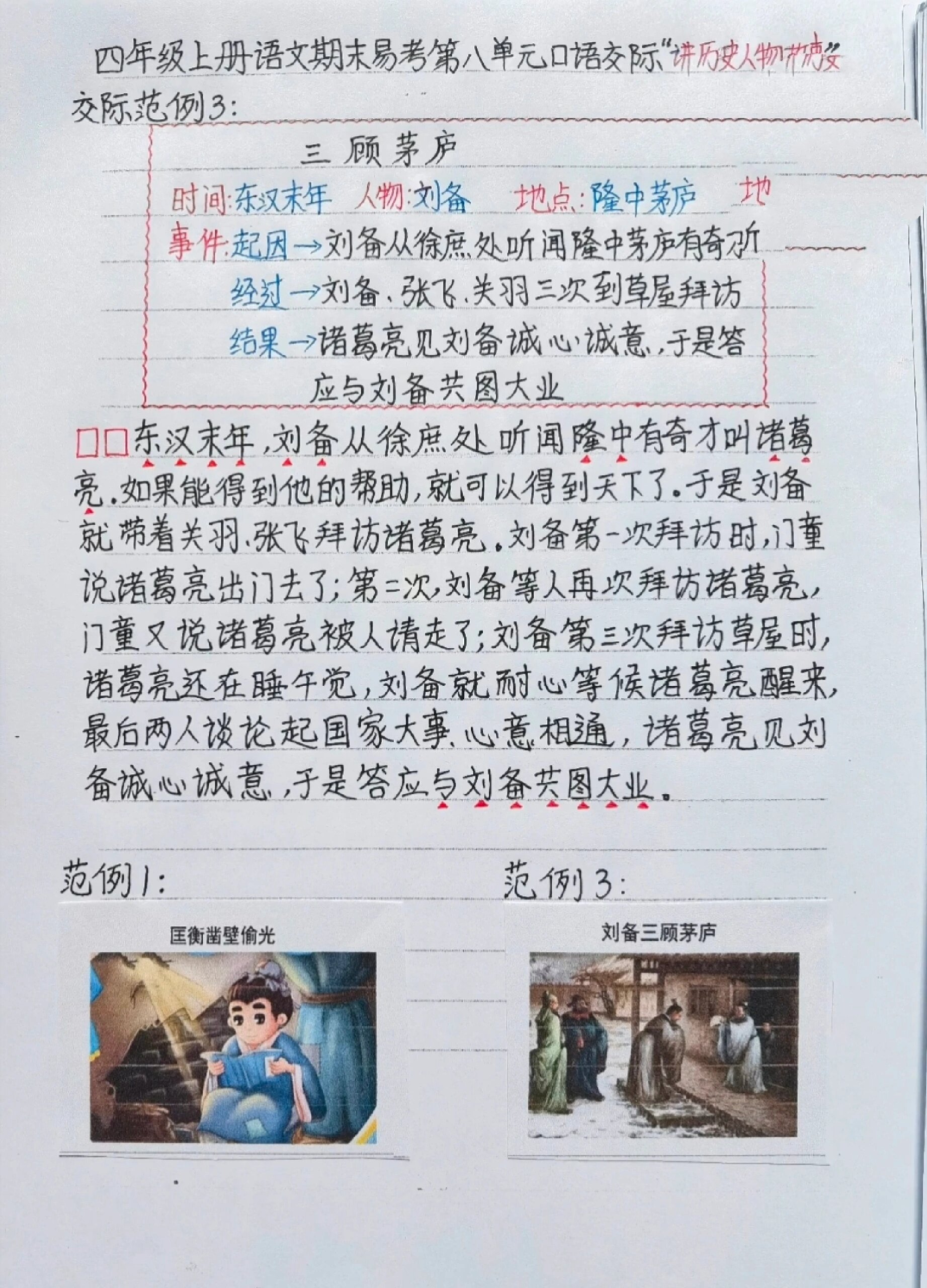 讲历史人物故事小卡片图片