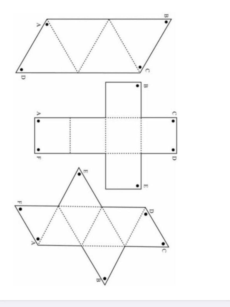 免费打印资源97一拉成型的3d图形展开图 周末和娃做了关于几何图形