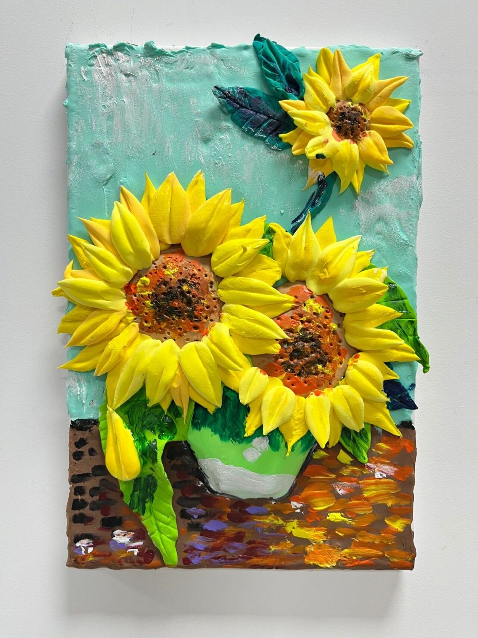 梵高的向日葵 6～7岁 半立体手工作品 【课程名称】梵高的向日葵