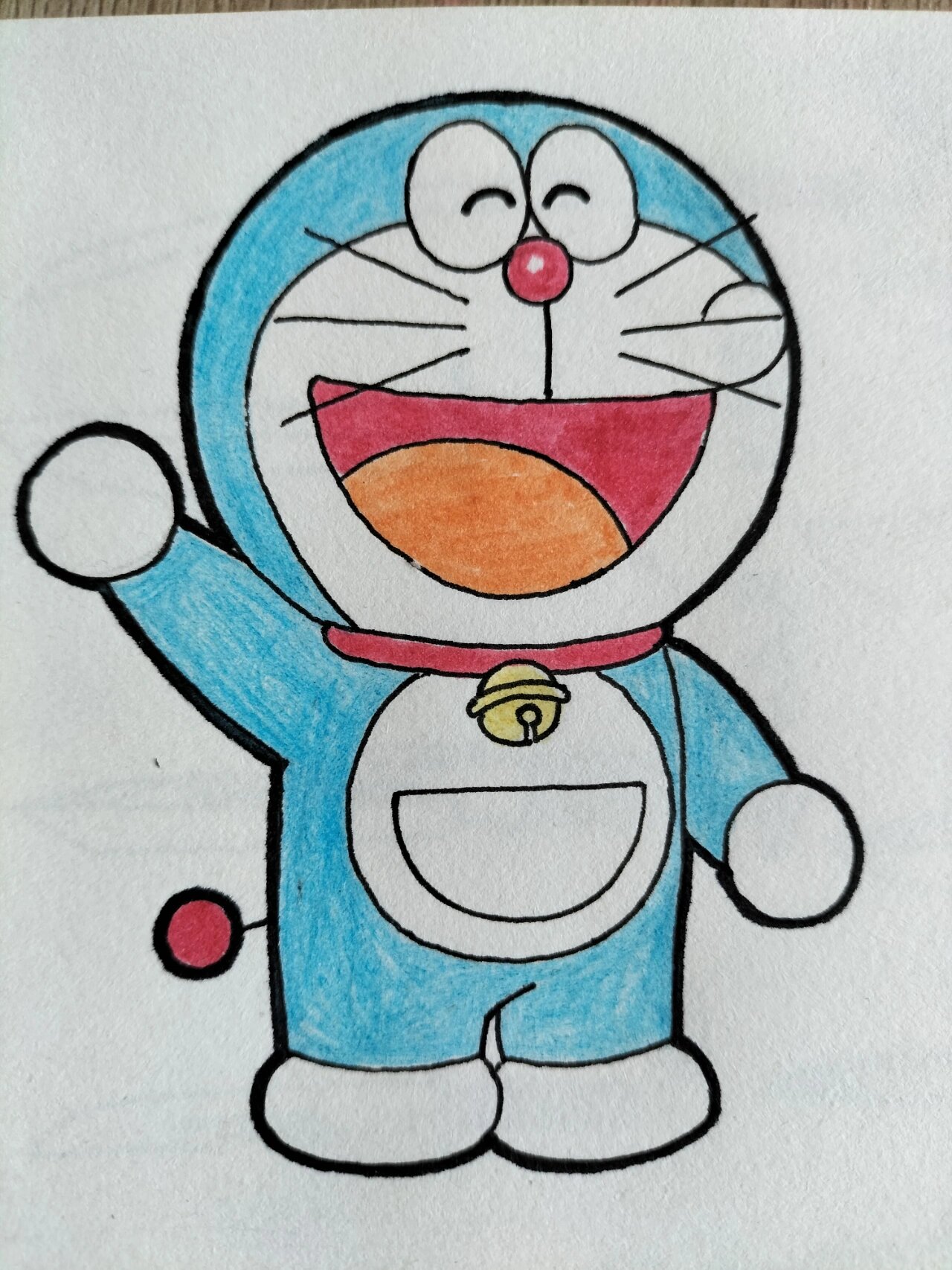 怎么画简笔画机器猫