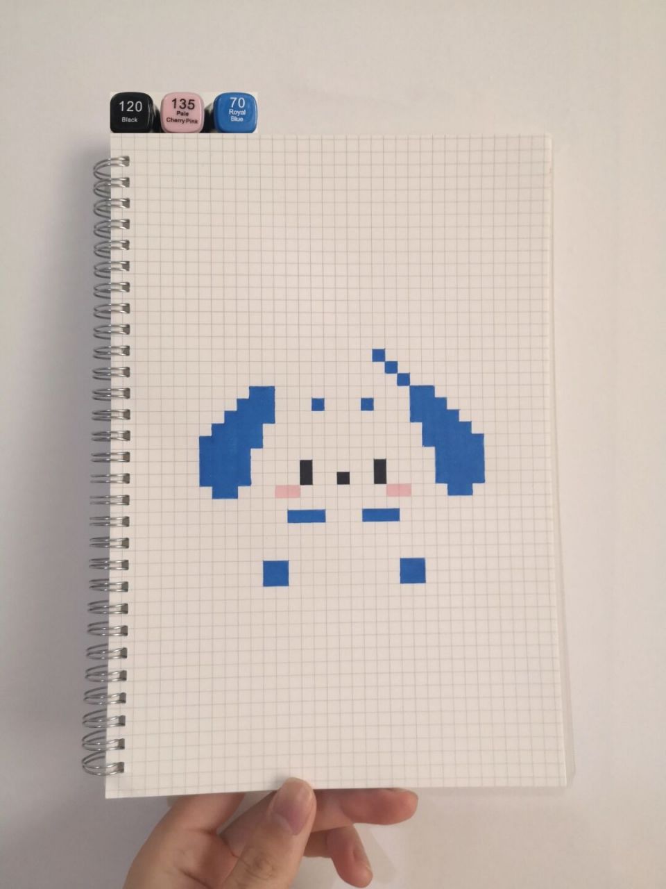 像素画:帕恰狗 又是超级可爱的小帕 网格本:b5 像素图纸来自:96