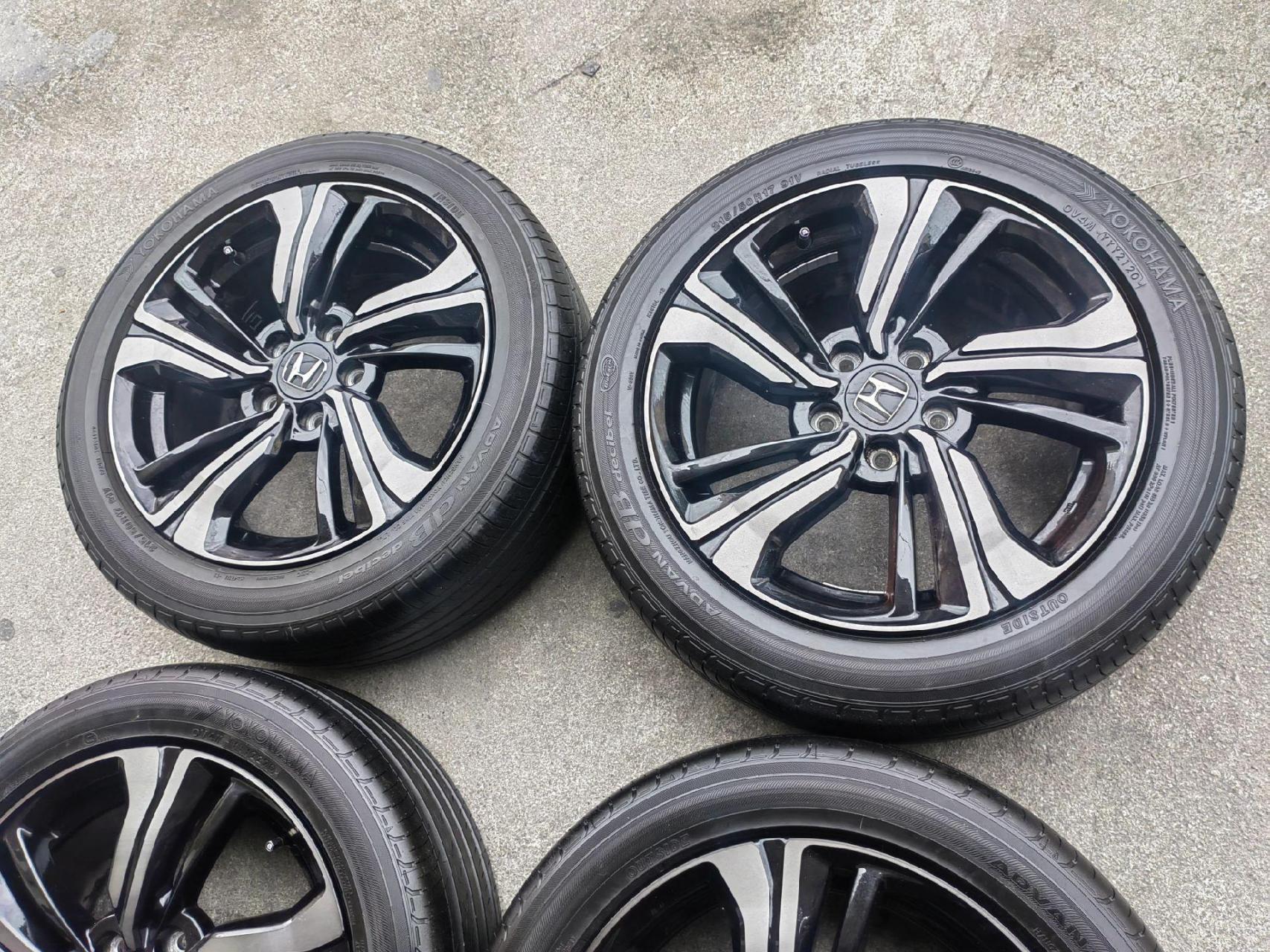 高配十代思域原厂漆黑17寸轮毂带胎,低配升级高配,成色精品,原厂拆车