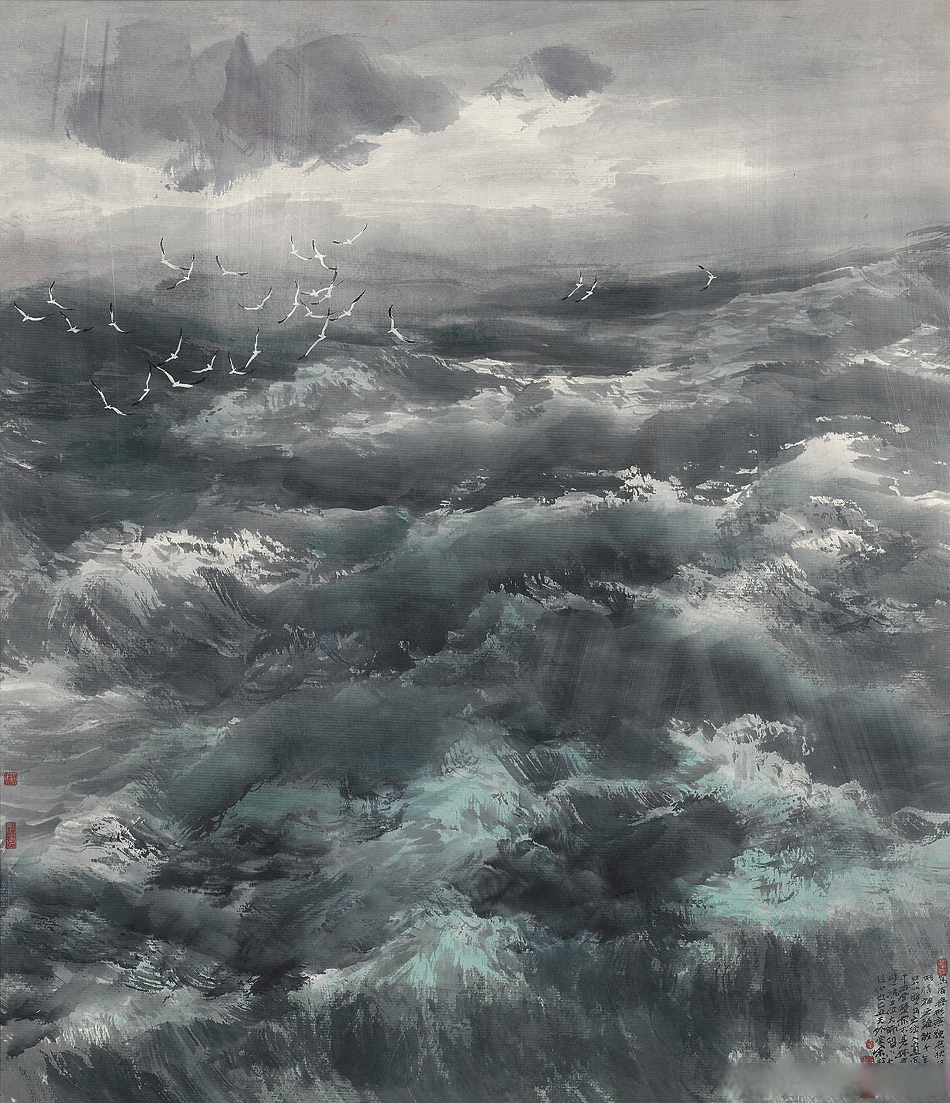 画家宋雨桂笔下的大海