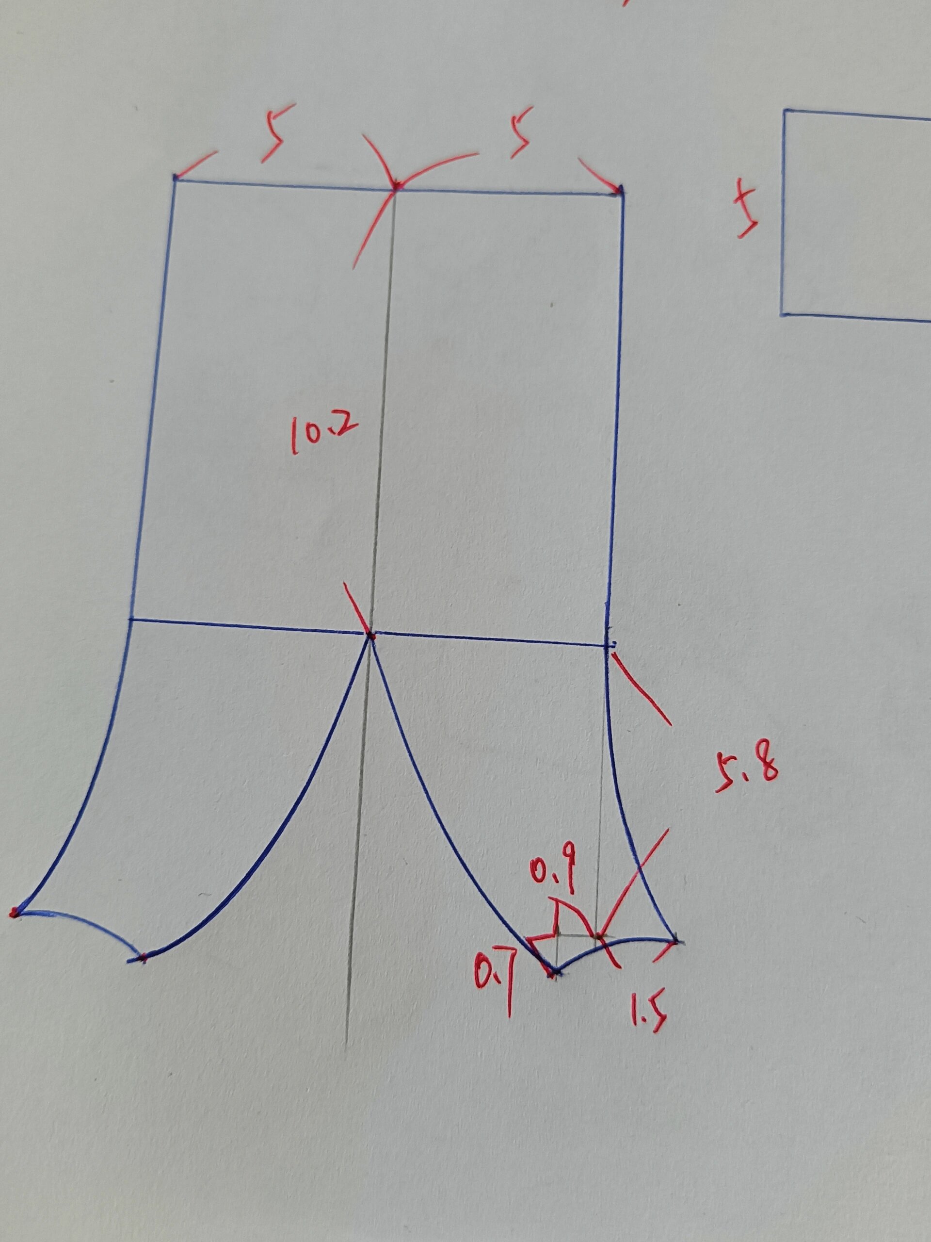 6岁男童平角内裤裁剪图