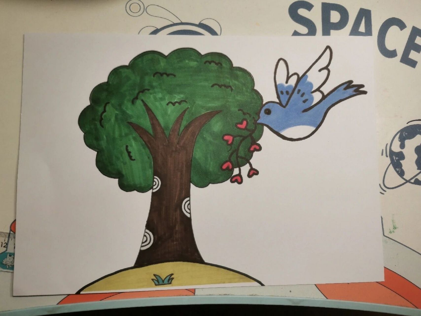 树和喜鹊的画法图片图片
