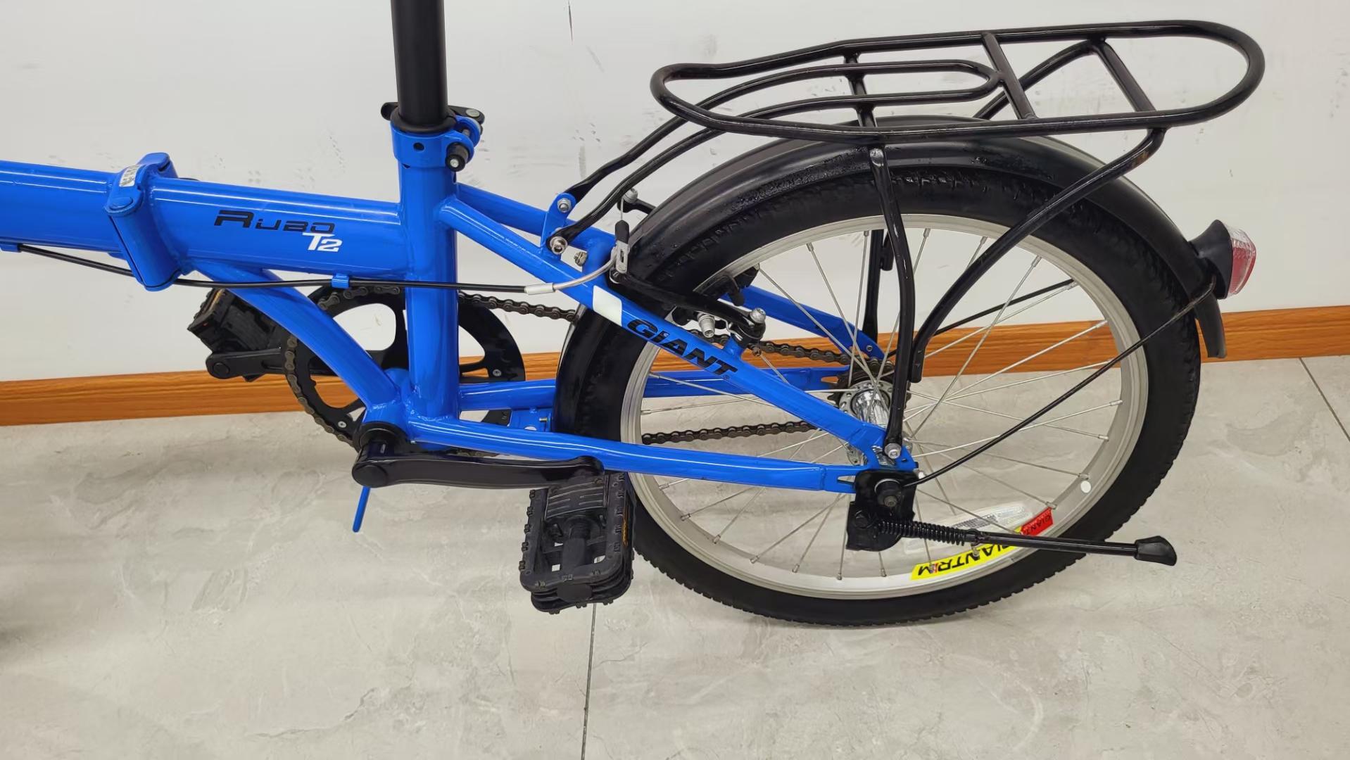 捷安特瑞宝t2,折叠车,高碳钢车架, 单速,20轮径,适合身高150～175