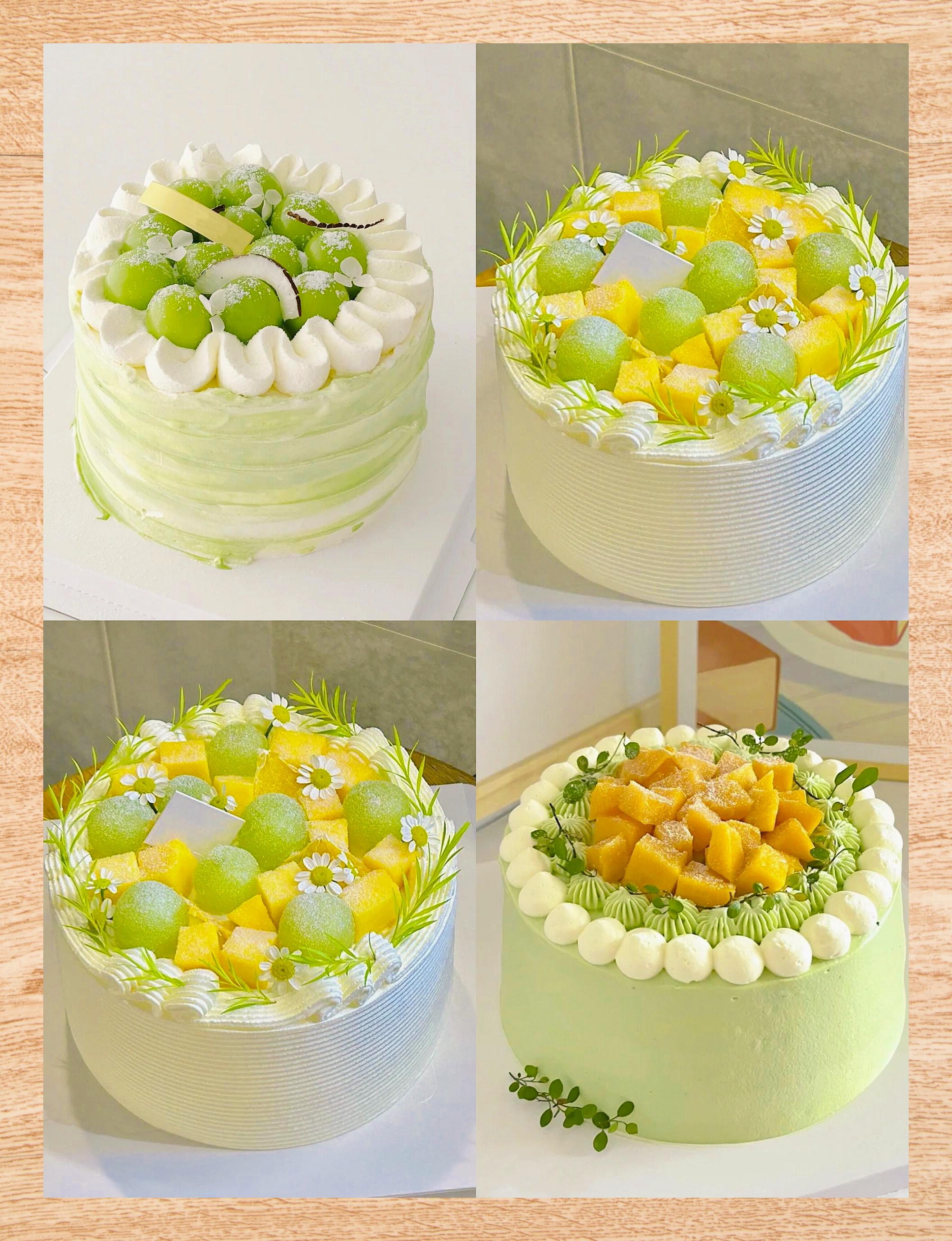 ins 风小蛋糕集 🌿🐶✨田园绿意,小狗萌态,小清新韩系风生日