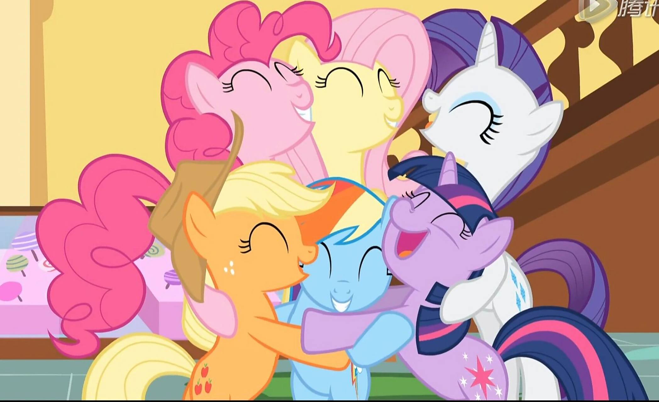 分享几张小马宝莉合照 自截了几张喜欢的小马们合照