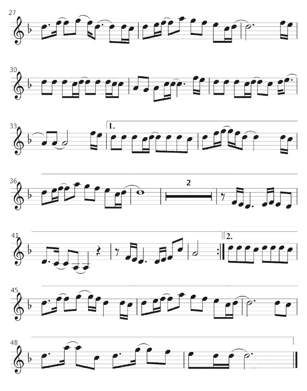 高清小提琴谱"枕边人"