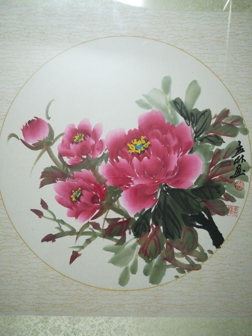 中国牡丹天使--孟林 的牡丹画,想买,不懂什么价格合适.