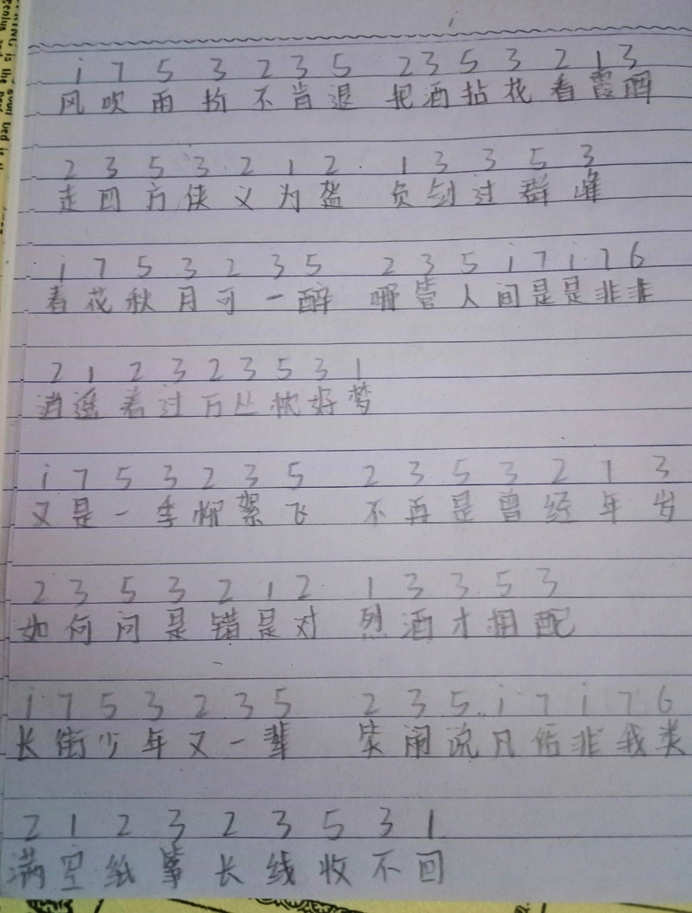 燃晚同人曲《千秋迭梦》简谱 最近被这首歌洗脑啦!特别是高潮!