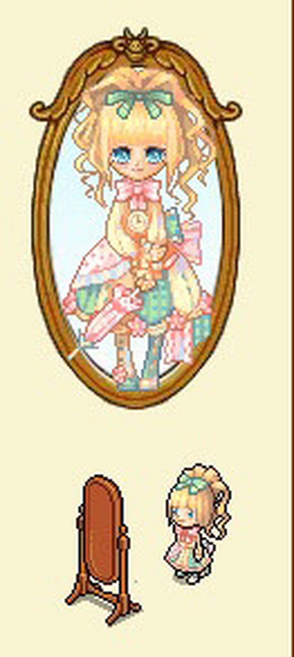 皮卡堂女生搭配   发型:洛可可女发   服装:雨后女装   眼瞳:电力十足