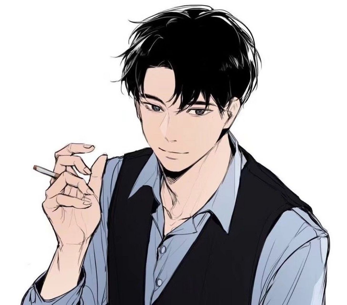 帮我弟找了个头像,他选了第一个,你们觉得哪个好看?