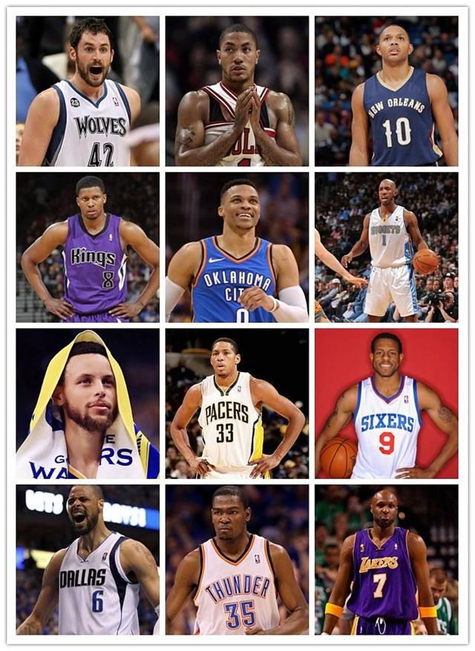 2010年梦九队:凯文-乐福,埃里克-戈登,德里克-罗斯,鲁迪-盖伊,拉塞尔